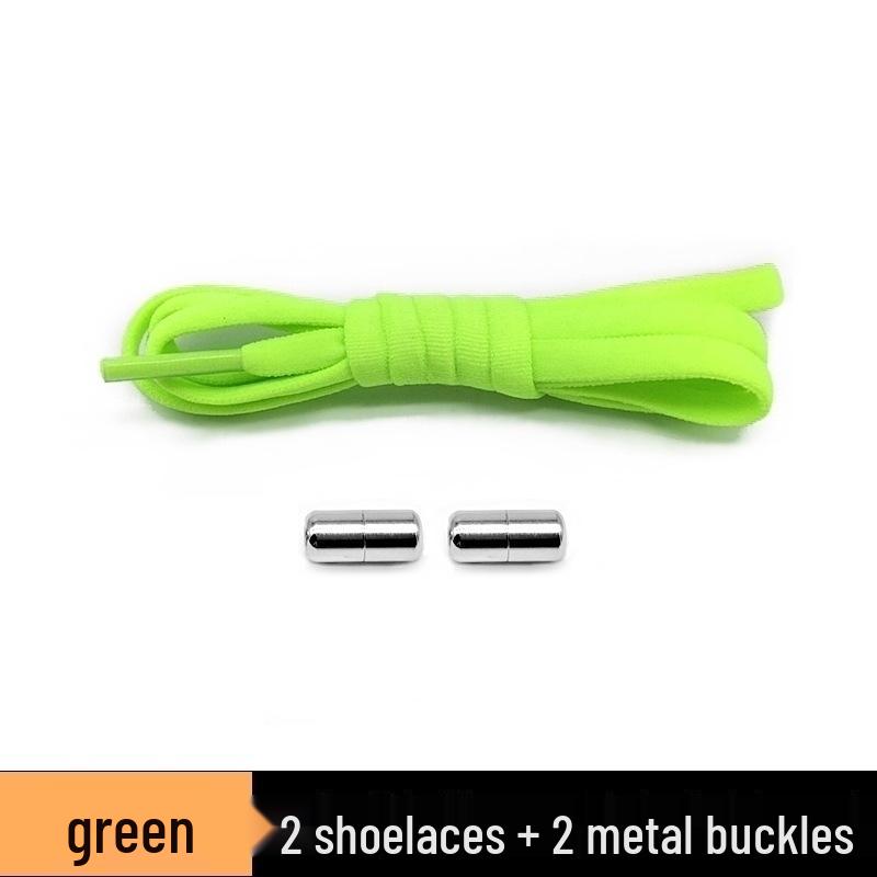 Semicircular No-Tie Elastic Shoelaces with Metal Capsule Buckle Shoe Accessories