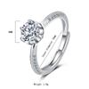 925 Sterling Silver Fashion Light Luxury Six-claw Zircon Bud Ring Birthday Party Anniversary Wedding Gift