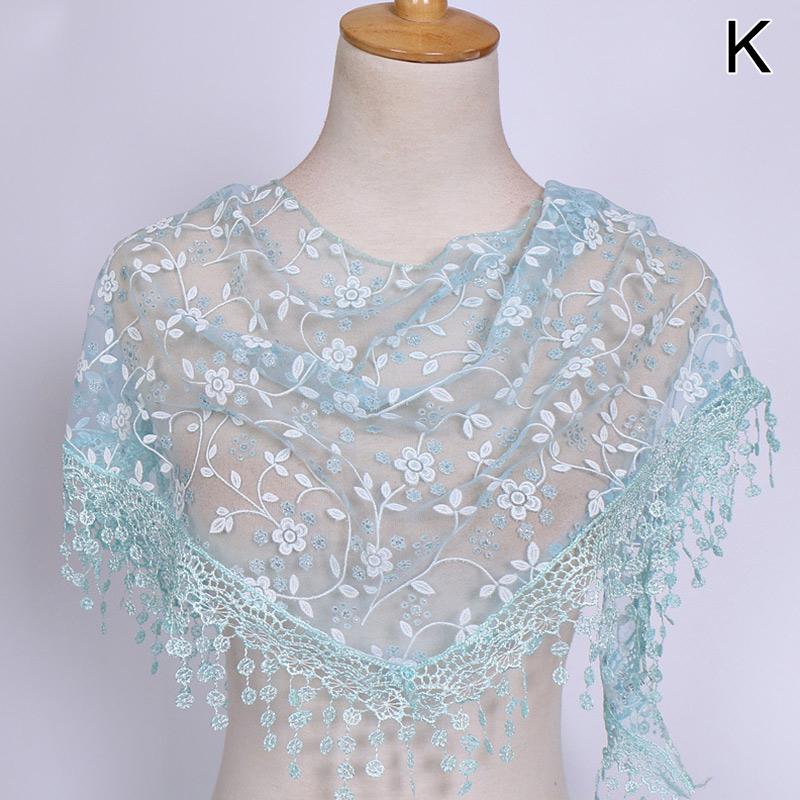 Women's Tassel Floral Lace Scarf Summer Clothing Accessories Fashion Scarves Shawl KTY