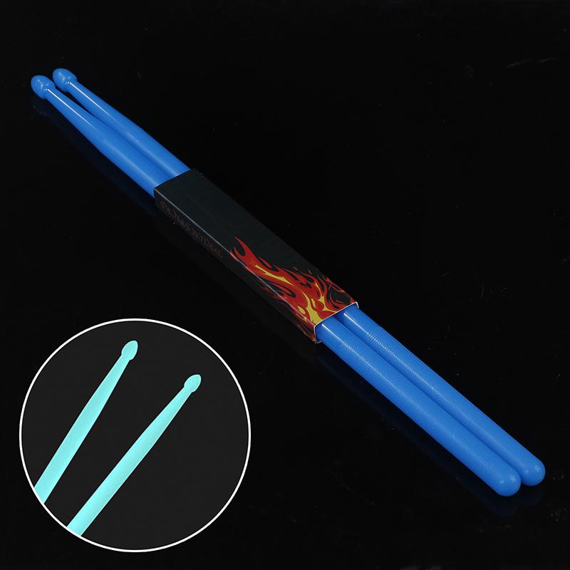 

1 пара светящихся барабанных палочек, светящиеся барабанные палочки в темноте, музыкальные инструменты для выступления на сцене, флуоресцентные барабанные палочки синий