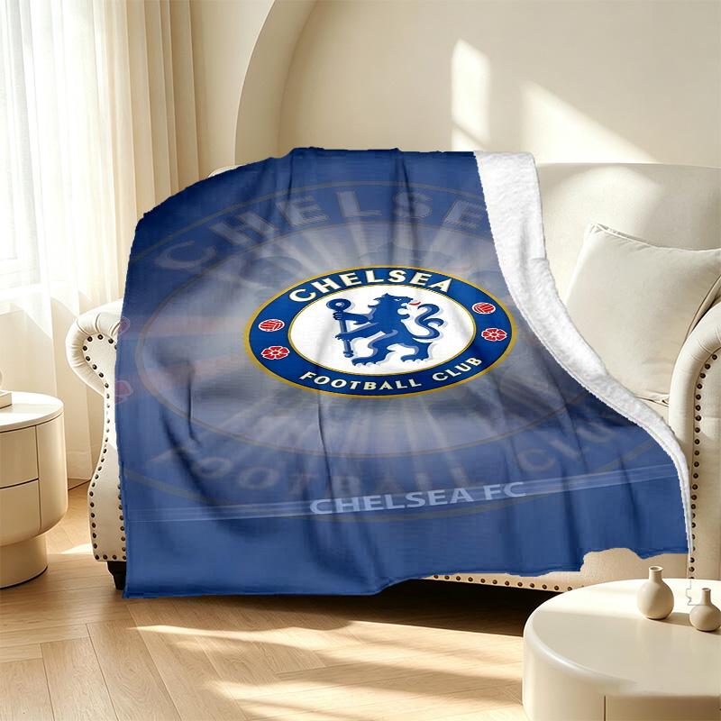 Football club.C Pattern Blanket for Home Decoration, Bed, Sofa, Car Travel, Camping, Suitable for All Seasons, Birthday Christmas Gift