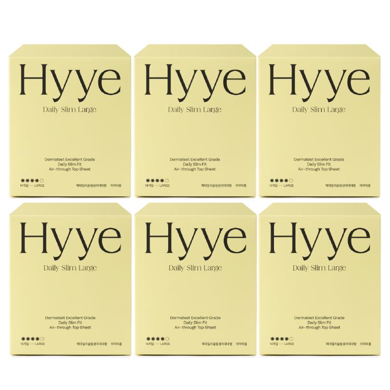 HYYE BEST Daily Slim Sanitary Pads Large 6 Pack (84P)