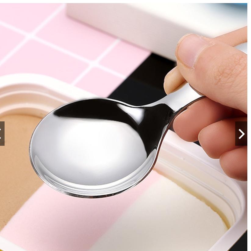 Nerezová naběračka na zmrzlinu s krátkou rukojetí