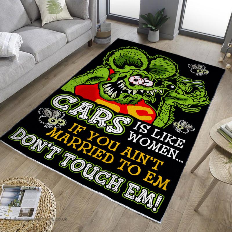 

Індивідуальний килимок Rat Fink для вітальні Спальня Rat s Hole Культурний килимок Old School Подарунки для батька Індивідуальний килим Fink Motocycle 40cm x 60cm