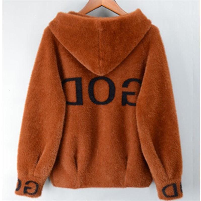 Women Mink Velvet Latest Hooded Autumn Winter Loose Coat Women's Sweater Thickened Warm Coat