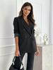 2024 Autumn Slim Fit Small Suit Jacket: Suit Collar, Long Sleeve, Solid Color, Fashionable Commute Style.