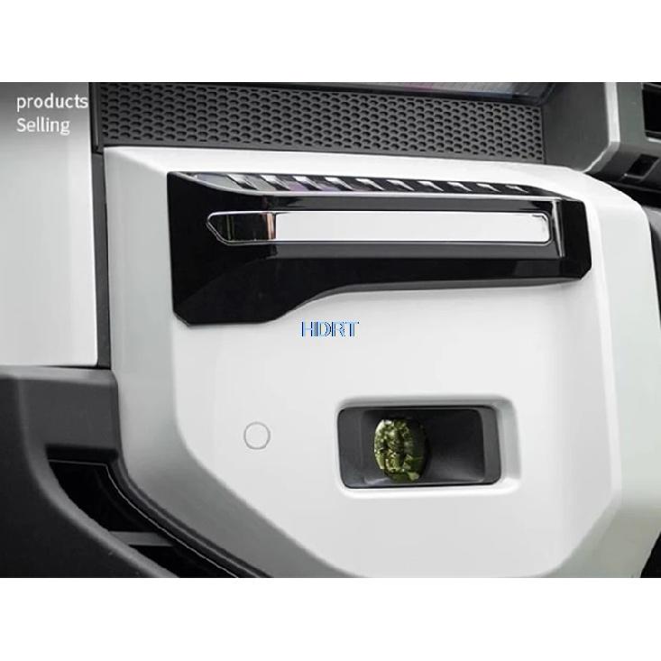 Car Style Front Bumper Fog Light Side Strip Cover Lamp Eyebrow Frame Accessories For Toyota Land Cruiser 250 Prado LC250 2024 +