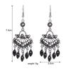 Ethnic Boho Vintage Drop Earrings For Women Geometric Hollow Crystal Blue Red Green Black Dangle Bohemian Wedding Earings Bijoux