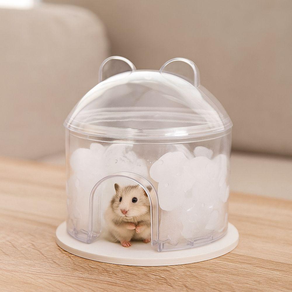 Transparent Guinea Pig Ice Nest PET Hamster Cooling Habitat Creative Hamster Cooling House  Summer