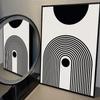 Bauhaus Black And White Lines Modern Poster  Coffee House Bar Room Wall Decor