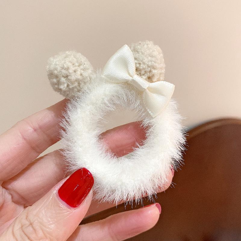 Cat Ears Plush Elastic Hair Bands Cute Hair Rope Ties Girls Barrettes Children Kawaii Headwear Headwear Kids Hair Accessorie