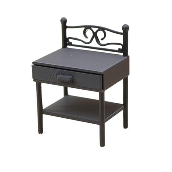 Doll House Nightstand 46034 Scale Realistic Iron Dollhouse Furniture Imaginative Play Hobbyist Dollhouse чёрный