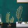 Leaf Sculpture Crafts Office Desktop Ornaments For Living Room Wine Cabinet Porch Home Decoration