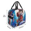 Cat Riding Catana Shark Insulated Lunch Bag for Women Kids Portable Food Boxes Thermal Lunch Box Tote