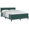 Box Spring Bed with Headboard Dark Green 200 X 160 Cm Velvet