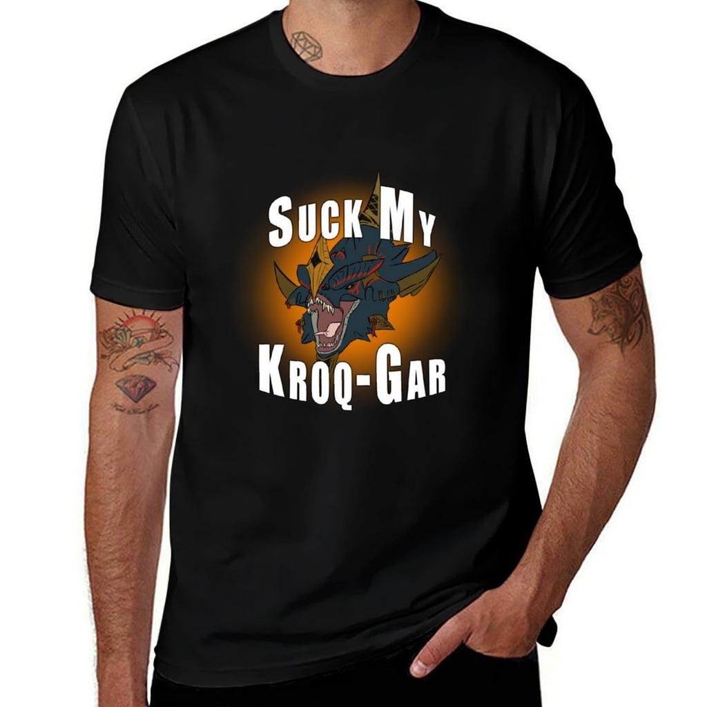 Kroq-Gar Tee T-Shirt Art Pattern Printed Casual Top