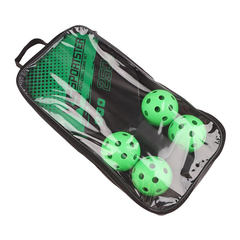 Профессиональный набор для пиклбола 2 игрока Деревянные ракетки 4 мяча Ракетки для пиклбола Наборы мячей Портативная сумка