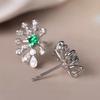 Xiaomi Huitan Fashion Design Women Stud Earrings Elegant Versatile Daily Lady Party Accessories Inlaid Shiny Green CZ Luxury Jewelry