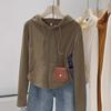 Women's Pure Desire Hooded Cardigan - Autumn/Winter Slim Fit, Long Sleeve, Short Style Sweater