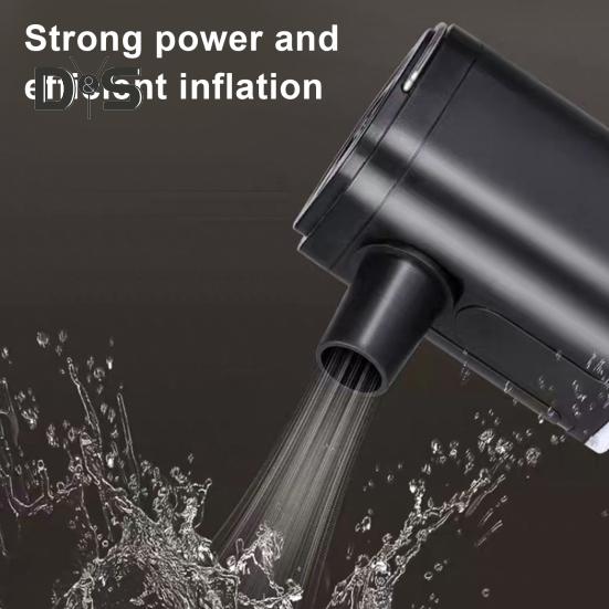 Mini Cordless Air Pump with 5 Nozzles Camping Light 2400mAh USB Rechargeable Inflatable Swimming Ring Float Air Mattress Bed Portable Electric