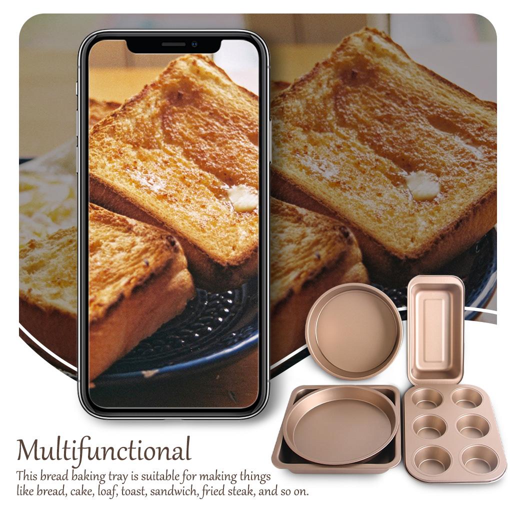 Oven Baking Pan Non-stick Coating Toast Bread Mold High Temperature Resistant Fried Beef Pastry Tray Home Bakery Baking Tool