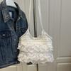 Niche Design Tote Bag Summer Leisure Vacation Fairy Lace Mesh Underarm Shoulder Portable Women's Bag Large Capacity