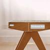 Rattan Hallway Ottomans Solid Wood Oak Entrance Hall Ottomans Modern Portable Footstool Low Nordic Footrest Bedroom Wooden