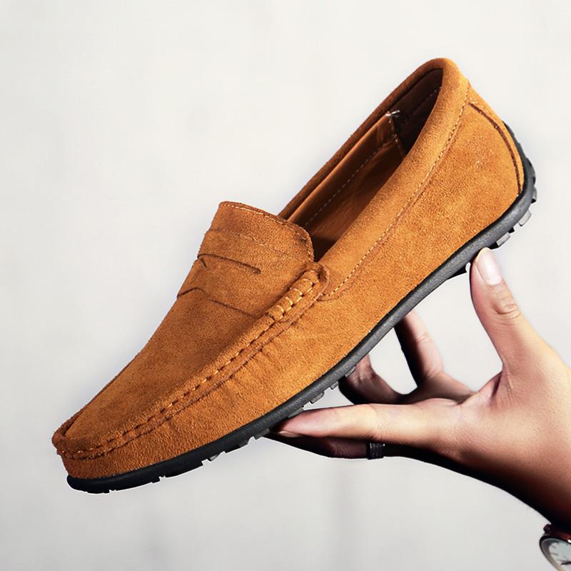 Fashion Men Casual Shoes Fashion Men Shoes Handmade Suede Genuine Leather Mens Loafers Moccasins Slip On Men's Flats Male Driving Shoes