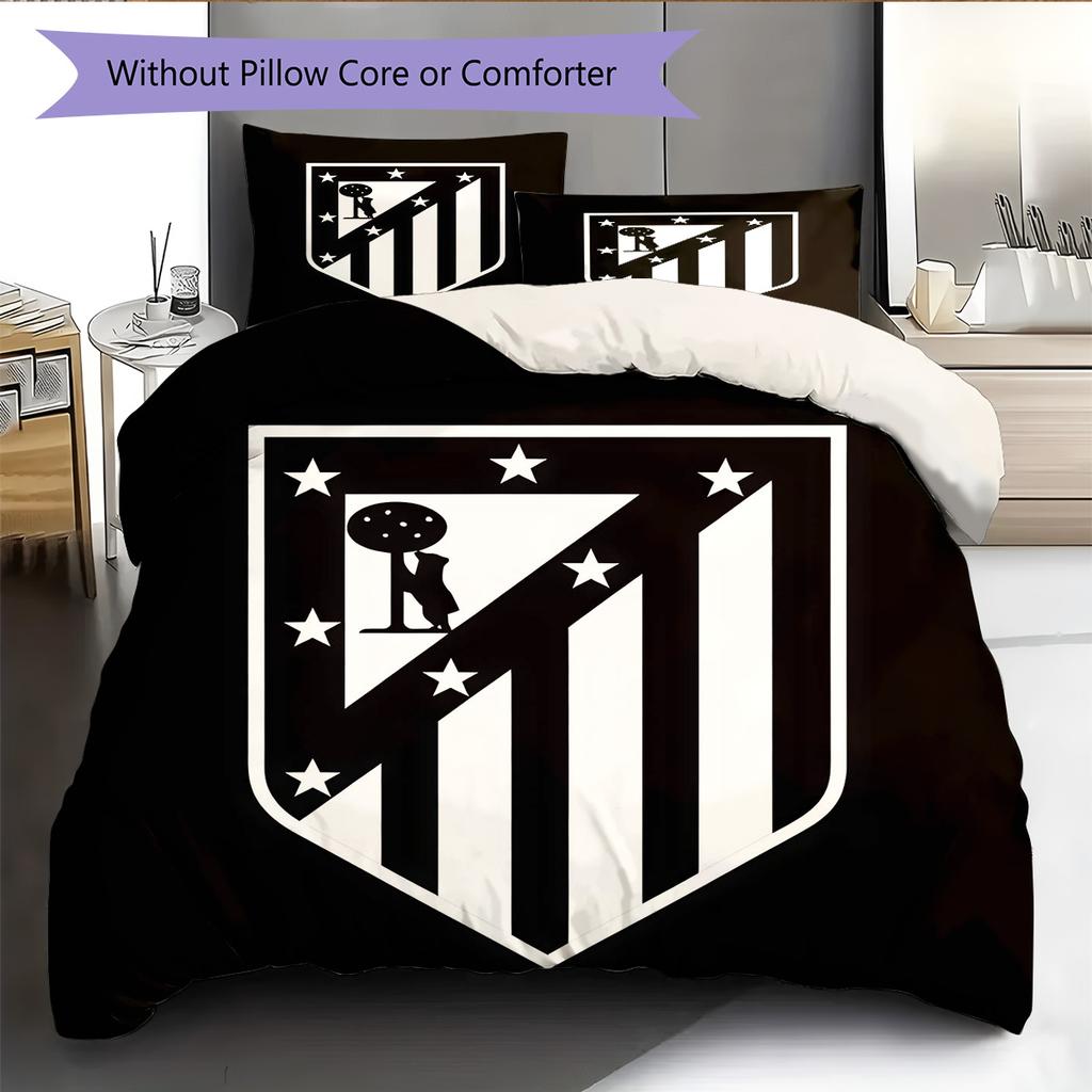 Juego de Edredón Ropa de Cama Atleti Funda de Edredón Funda de Almohada Decoración del Hogar Regalo de Cumpleaños (1 * funda nórdica + 2 * fundas de almohada, sin núcleo)