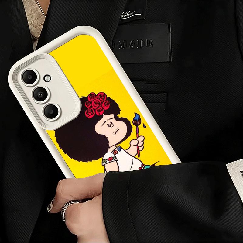Phone Case for Samsung Galaxy S26 S25 Ultra S24 FE Mafalda Cartoon Cute Shell S23 Plus S22 + S21 S20 5G Soft Silicone Funda