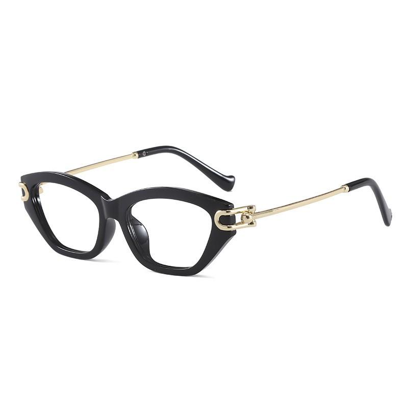 T's new cat eye sunglasses, big-name women's high-end European and American style personalized metal hollow fashion sunglasses