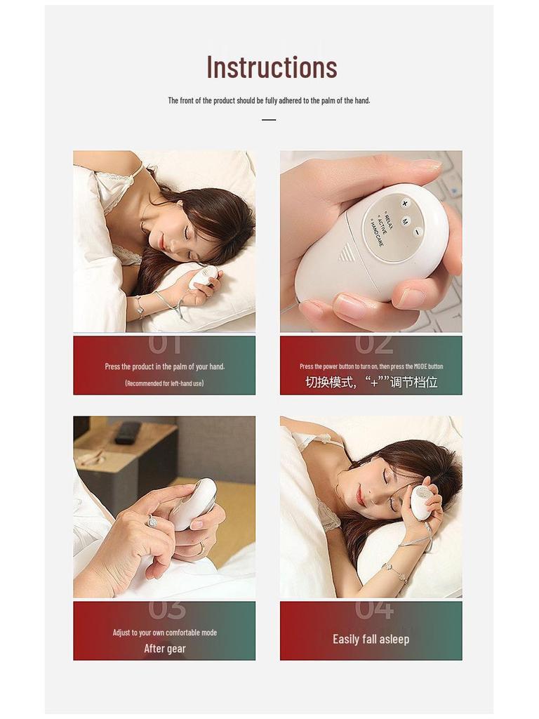 Smart Handheld Microcurrent Sleep Aid Device for Fast and Easy Sleep
