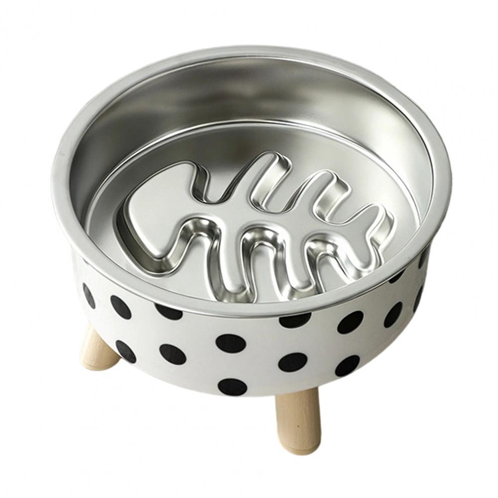 Slow Feeder Cat Bowl Anti Pet Bowl Elevated Cat Bowl with Removable Stainless Steel Slow Feeder Dish for Small Dogs Cats