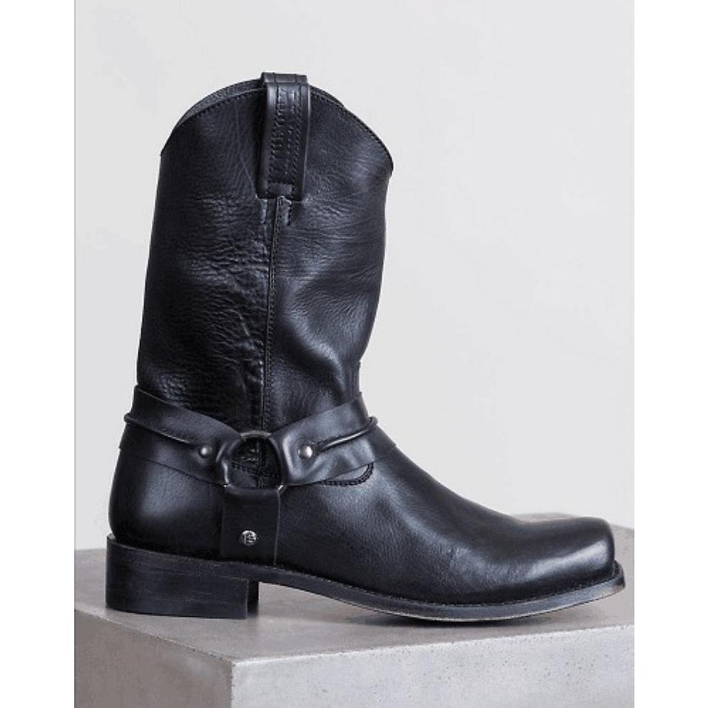 Low Heel Square Heel Unisex Boots Men's and Women's Medium Boots Retro Men's Boots