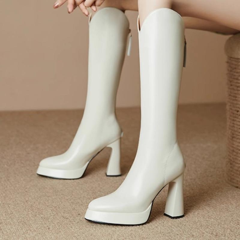 Fashion Women High Boots Sexy Platform High Heels Shoes 2025 Designer New Winter Chelsea Fashion Boots Dress Party Pumps Mujer Botas