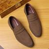 Britain Designer New Fashion Men's Pointed Black Brown Casual Dress Homecoming Shoes Male Penny Loafter Formal Wedding Footwear