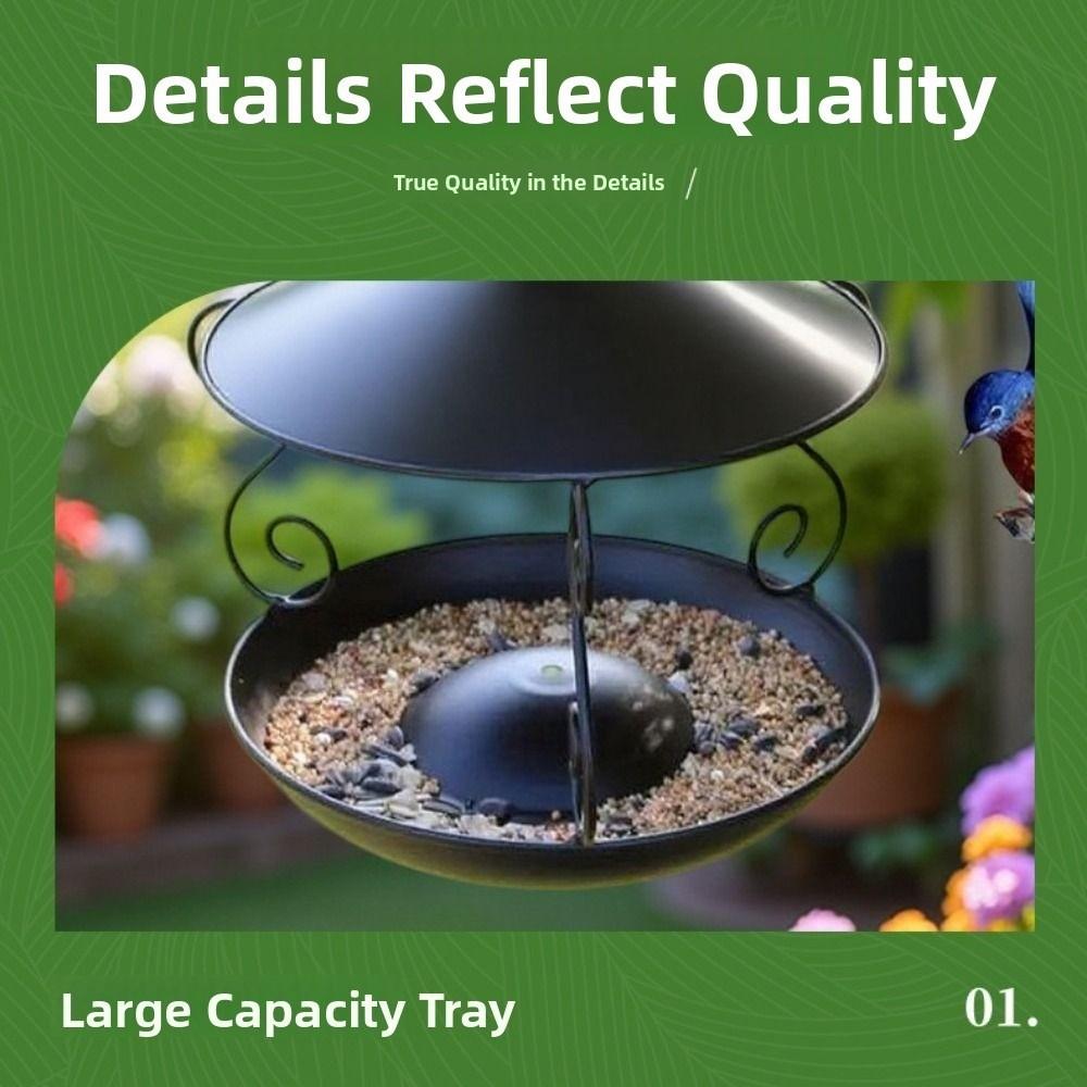 Rainproof Bird Food Dispenser Windproof Bird Feeding Tray Garden Decor Bird Water Bowl  Outdoor
