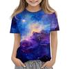 Kids T Shirts Fashionable Comfortable Starry Sky Pattern Children's Short Sleeved Round Neck T-shirt