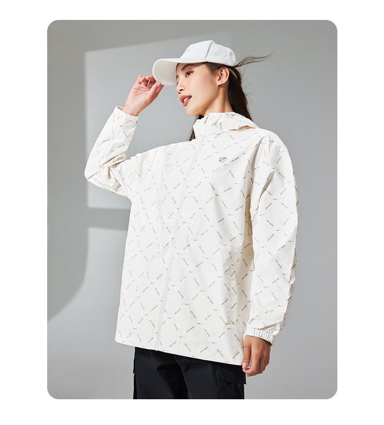 Hongxing Erke Women's Windproof Mid-Length Winter Fashion Sports Windbreaker