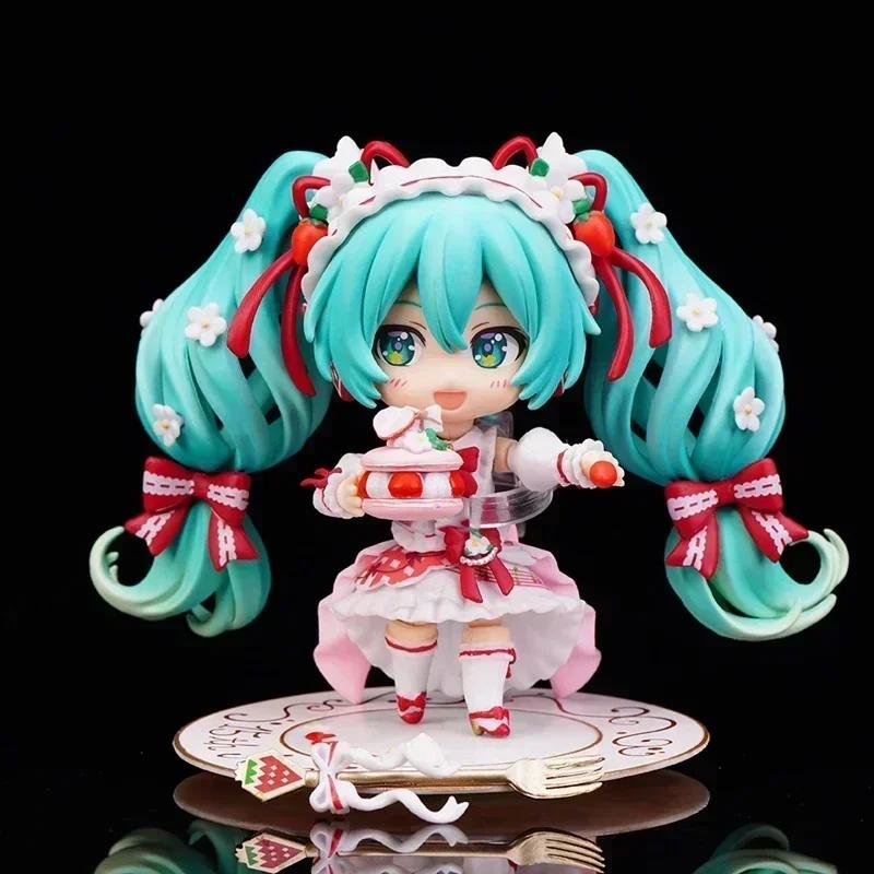 New IN Stock #1939 Hatsune Miku Anime Figure 15th Anniversary Strawberry Miku Action Figure Collection Model Doll Toys Gift