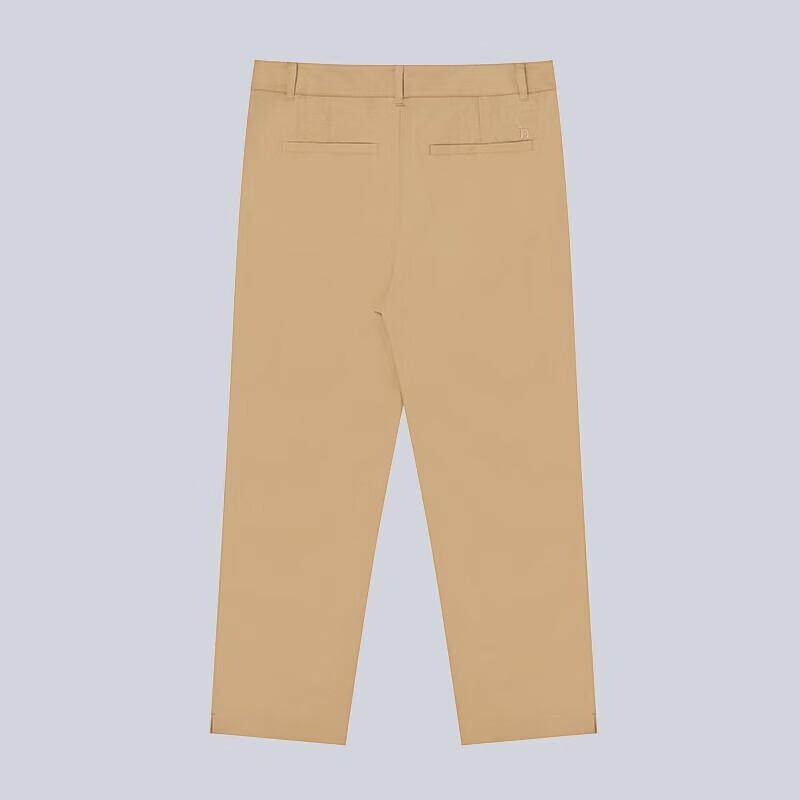 HAZZYS Women's Beige Straight-Leg Cropped Casual Pants