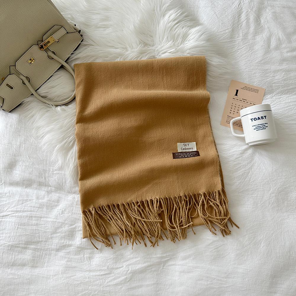 

Четыре сезона в наличии новый женский универсальный меховой шарф из искусственного кашемира теплый средний шарф шаль 190*70cm