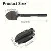 Damaly,4-in-1 Multifunctional Folding Shovel For Outdoor Survival And Camping, Durable Stainless Steel Shovel With Saw