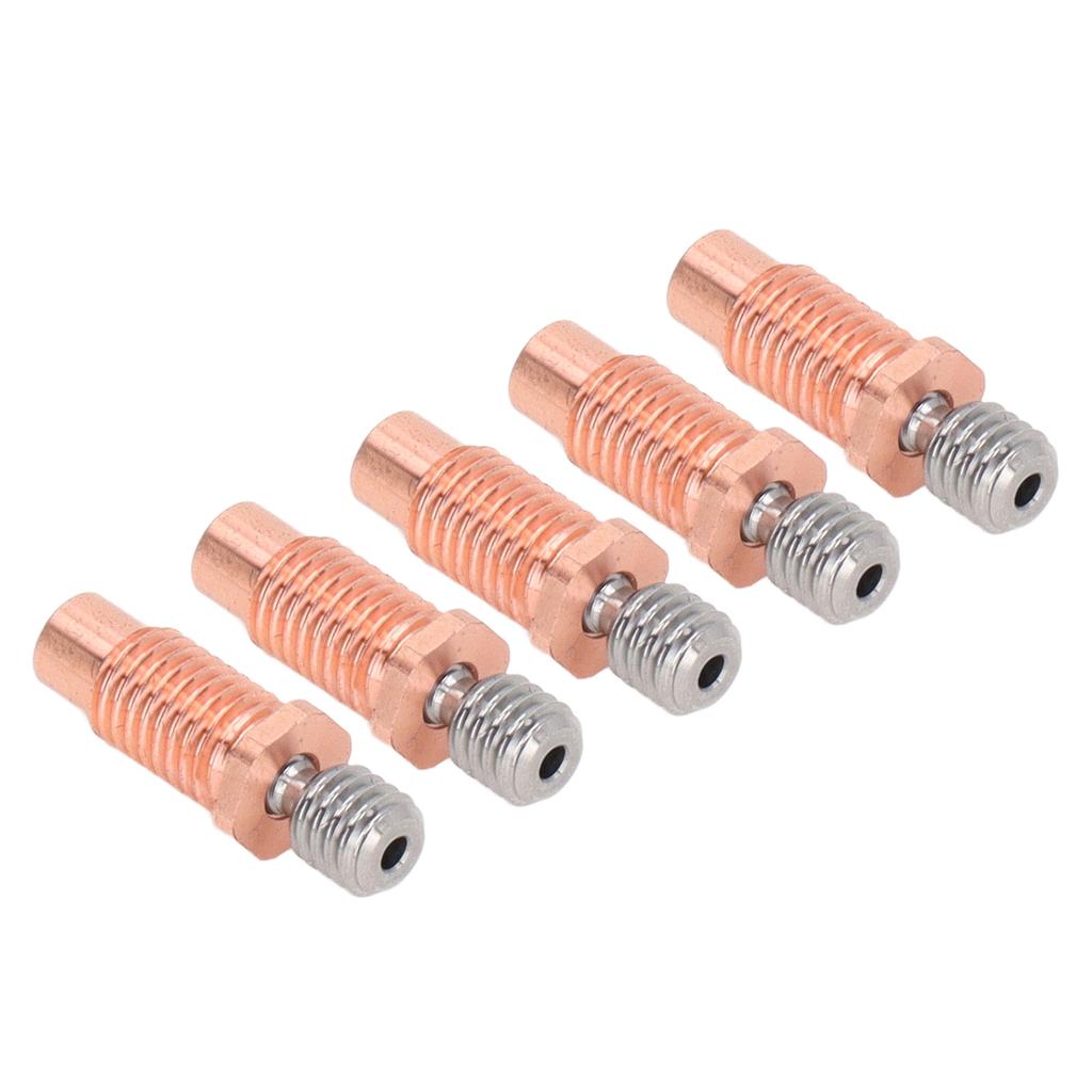 5 Pcs Bi Metal Throat High Hardness Wear Resistance 3D Printer Heatbreak Throat Tube with M6 M7