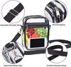 Women Clear Shoulder Bag Stadium Approved PVC Concert Transparent Purse Simple Crossbody Bag With Front Pocket Casual Handbag