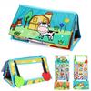Baby Early Education Cognitive Chasing Training Haha Mirror Car Back Seat Foldable Cloth Book Baby Toys 0-1 Years Old Smart