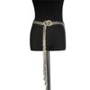 Cross-Border Hot Sale Waist Chain Rhinestone Full Tassel Belt Fashion All-Match Double Ring