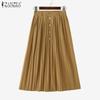 ZANZEA femmes décontracté taille élastique jupes longues amples