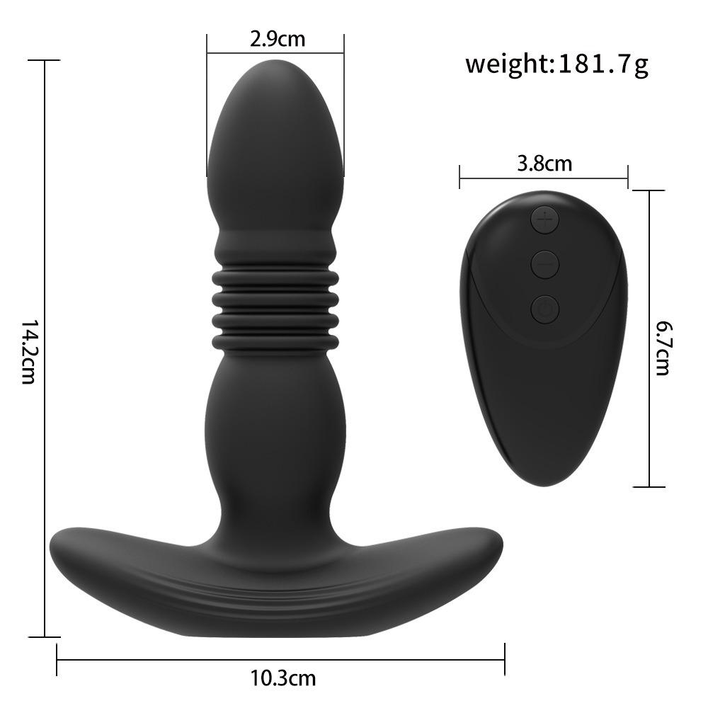 Telescopic Anal Plug Male Vibrating Butt Dildo Wireless Ass Sex Toys for Men Dildo Prostate Massager Men Buttplug Stimulator
