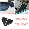 Rear Window Shutter Louver Sunshade Blind Panel Cover Trim For Toyota C-HR CHR 2016 -  ABS Carbon Fiber Accessories Exterior